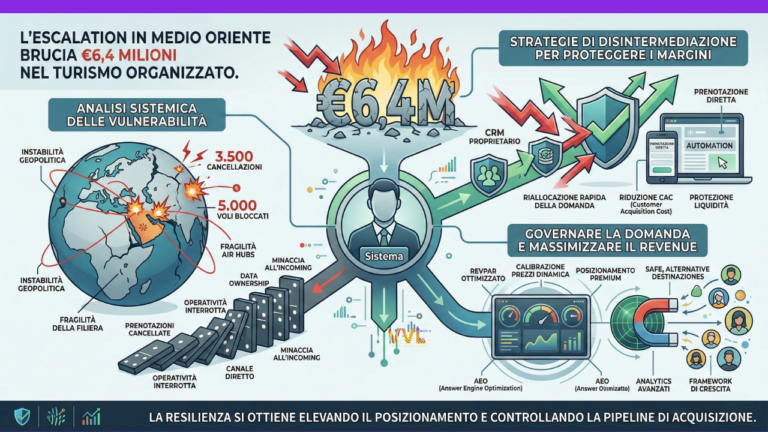 Crisi Tour Operator: Analisi Strategica sui 6,4 Mln Persi in Medio Oriente